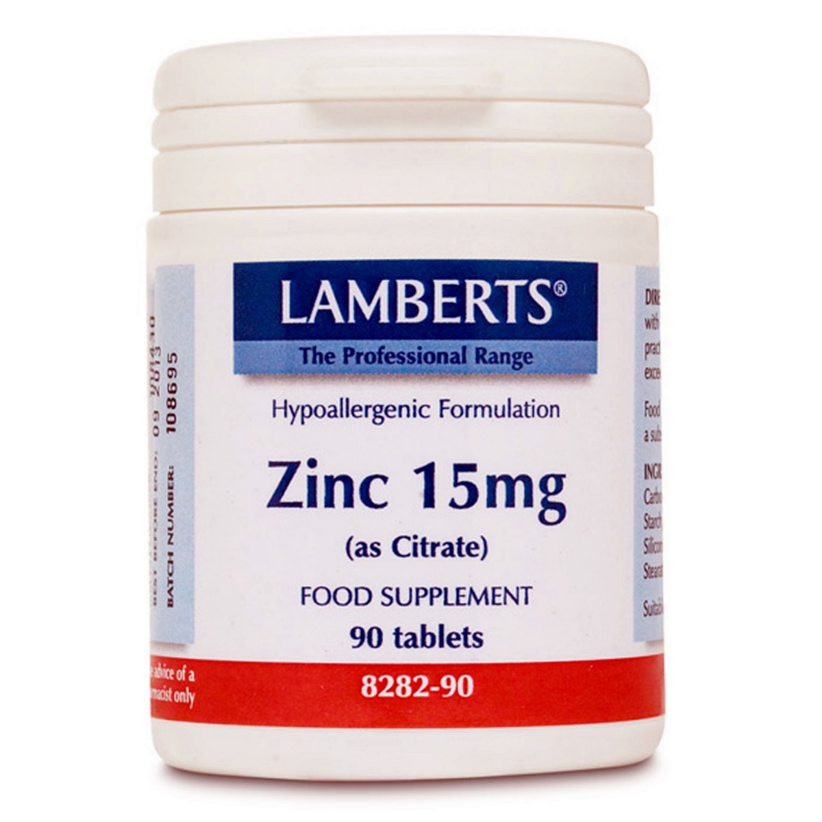 Βιταμίνες Συμπληρώματα Lamberts Zinc 15mg (as Citrate) 90 Ταμπλέτες PharmUp Online